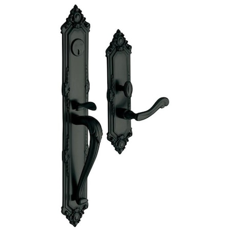 Baldwin Double Cylinder Handlesets Satin Black 6950.190.RDBL